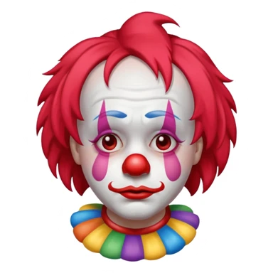 Sad clown sticker