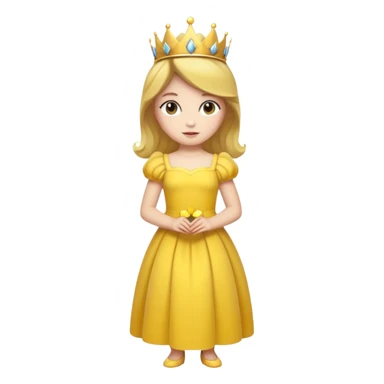 Princess daisy yelllow dress standing sticker