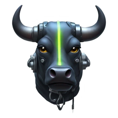 Cyberpunk bull sticker