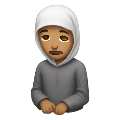 Muslim feeling sad sticker