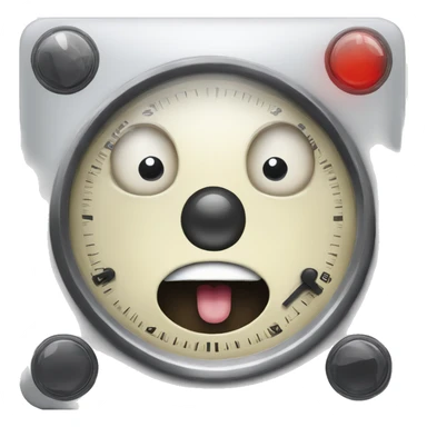 a pomodo timer emoji with face and eyes sticker