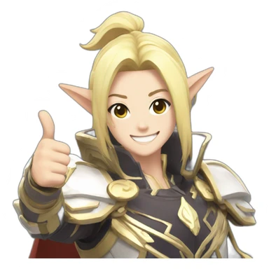 Genshin impact thumbs up sticker