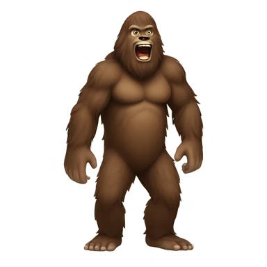 Mountain Bigfoot waving  sticker
