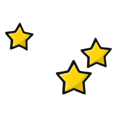 yellow stars twinkling sticker