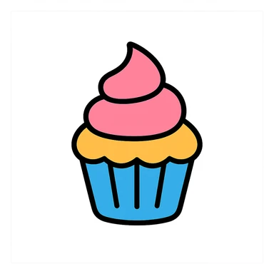 cupcake with pink icing sticker