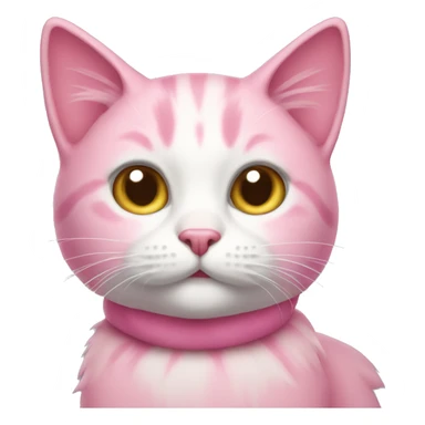 Pink Christmas cat sticker
