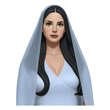 elegant girl in a veil sticker