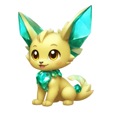 a anthro chibi-style shiny gem-sparkle-Fakémon-hybrid full body sticker