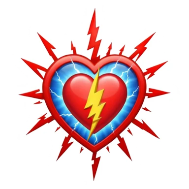 Heart with Grateful Dead lightning bolt in the middle sticker