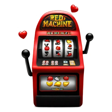 Red and black slot machine sticker