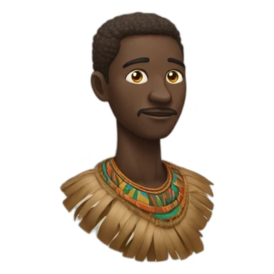 Un homme d’une tribu africaine sticker