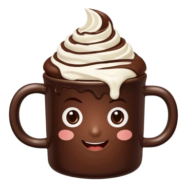 Cioccolata calda aestetich senza faccia sticker