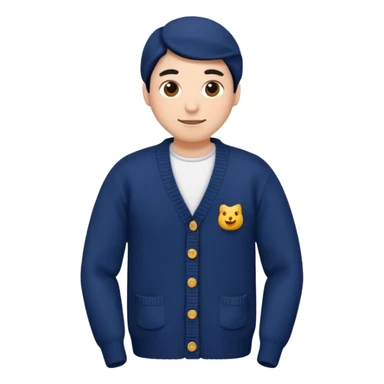 navy cardigan sticker