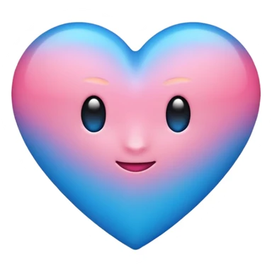 Emoji de coração azul e rosa sticker