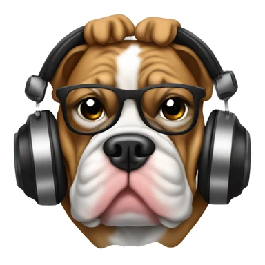 Bull dog dj sticker