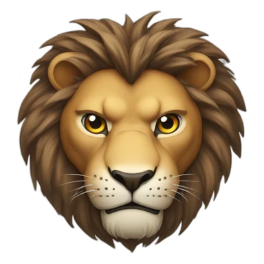 lion head angry sticker