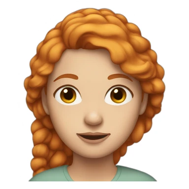 woman with ginger hair, grey eyes sticker