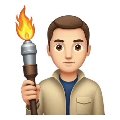 Повар Илья Лазерсон с факелом sticker