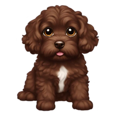 chocolate colored Havapoo sticker