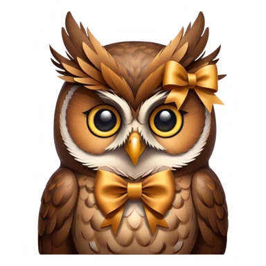 owl with a bow sticker