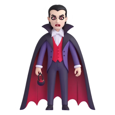 vampire man in cyberpunk setting sticker