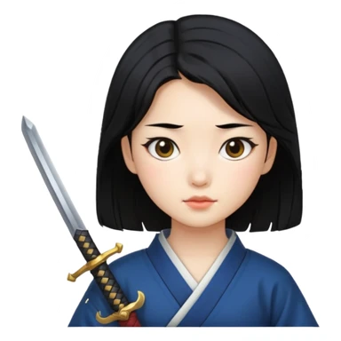 girl with sword and she is korean sticker