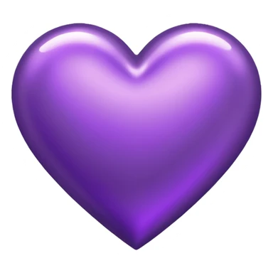 heart with a metallic purple finish sticker