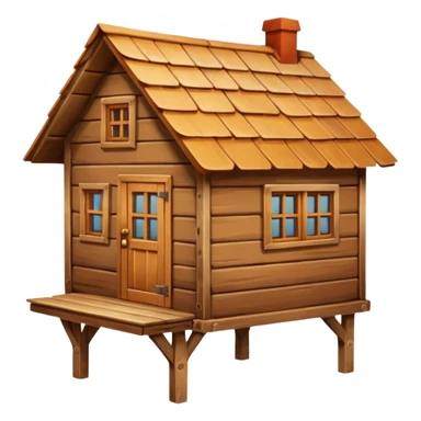 wooden house on live chicken legs sticker