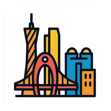 Guangzhou skyline sticker