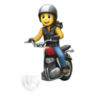 repartidor con una moto y una caja en la parte posteriosr de la moto sticker