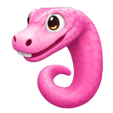 cute pink snake sticker