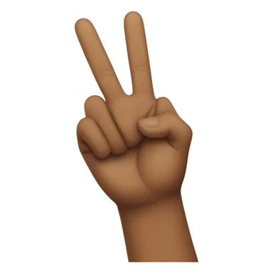hand doing peace sign thumb out sticker