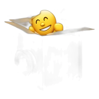 Video icons, movie camera, film, play, logos, likes, thumbs up, marks, views, coverage, applause fly out of a Cardboard box sticker