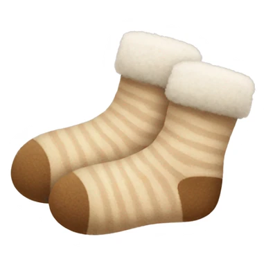 Beige fluffy socks sticker
