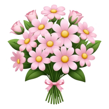 pale pink flower bouquet  sticker