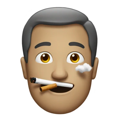 A person smokes sticker