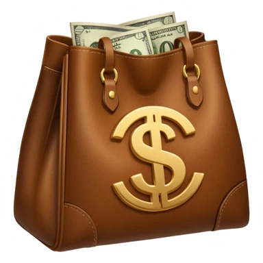 bag with a dollar sign sticker