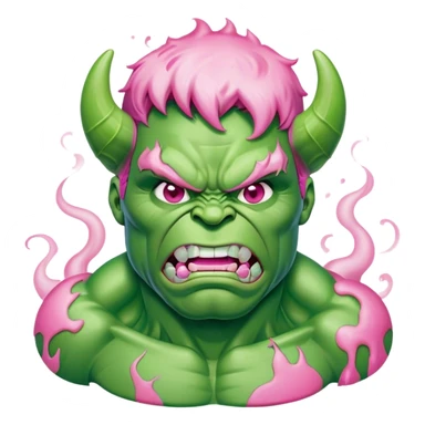 Hulk pink big smoke pink ear sticker