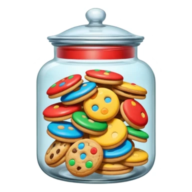 colroful glas Cookie Jar sticker