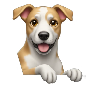 A dog with a beak driving a car sticker