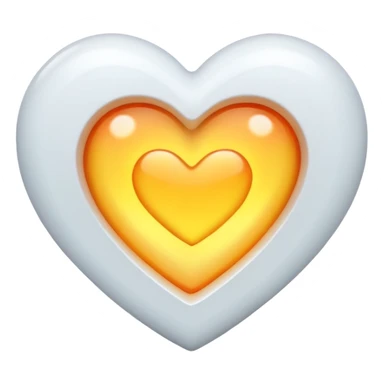 Beyaz ateşli beyaz kalp sticker