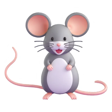 cute mouse with very long tail sticker