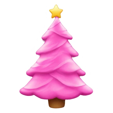 Pink Christmas tree sticker