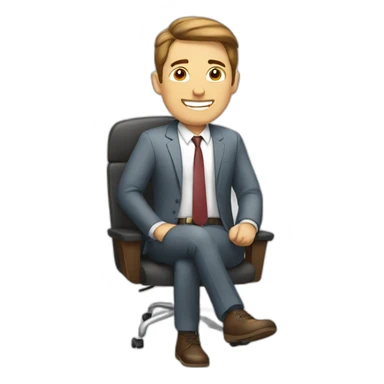 relaxed office guy sticker