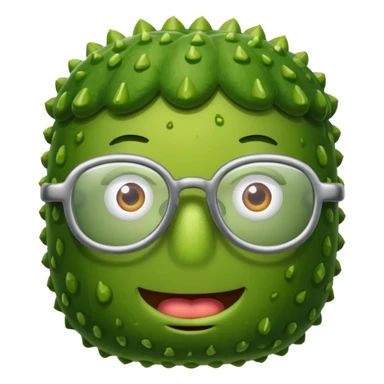 Pepinillo con gafas sticker