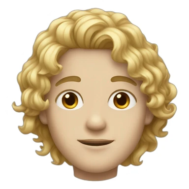 Young men, with White skin, with wavy hair  sticker