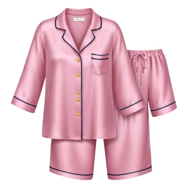 Light pink silk pyjamas set sticker