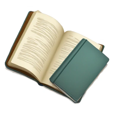 2 books and an open notebook on the desk 2 books and an open notebook on the desk  sticker