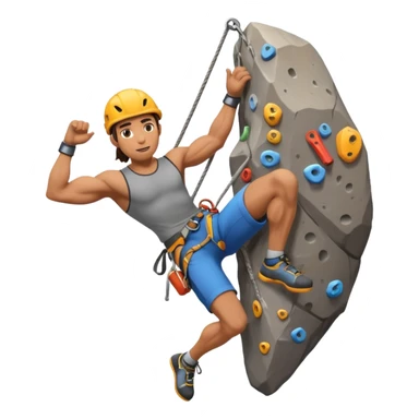 rock climber on wall action pose sticker