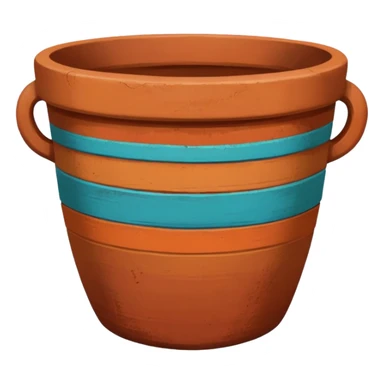 Painted Clay Pot sticker